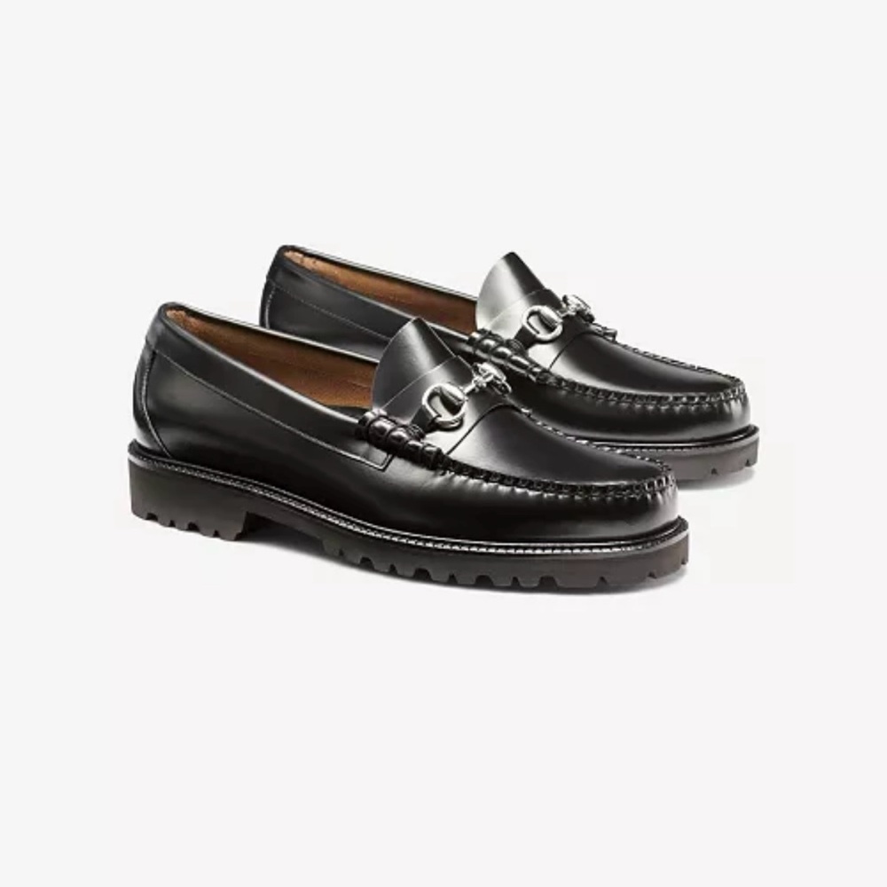 G.H.BASS Men's Lincoln Bit Lug Weejuns® Black Loafers